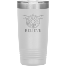 Load image into Gallery viewer, Dragon - BELIEVE, 20 oz Insulated Travel Tumbler, Laser Etched, Multi Colors, Shipping Included