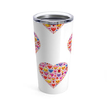 Load image into Gallery viewer, Tumbler HEART EMOTICON Hearts Pattern Insulated 20 oz Coffee Lover   Unisex Shipping Included