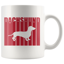 Load image into Gallery viewer, Retro Cool Dachshund Text Mug, 11 oz, Multiple Colors - Free Shipping