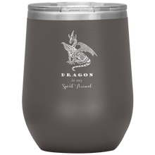 Load image into Gallery viewer, Dragon is My Spirit Animal 12 oz Insulated Wine Tumbler, Laser Etched, Multi-Colors, Shipping Included