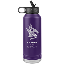 Load image into Gallery viewer, Dragon is My Spirit Animal 32oz Insulated Water Bottle, Laser Etched, Multi Colors, Shipping Included