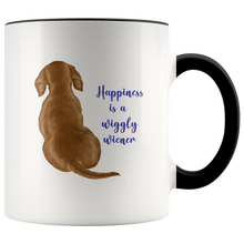 Load image into Gallery viewer, Red Doxie Happiness Accent Mug 11 oz - Free Shipping