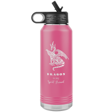 Load image into Gallery viewer, Dragon is My Spirit Animal 32oz Insulated Water Bottle, Laser Etched, Multi Colors, Shipping Included