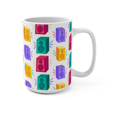 Load image into Gallery viewer, Brightly Colored Speakers Mug 11oz/15oz DeeJay DJ Musician Gift Unisex Shipping Included