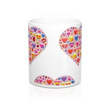 Load image into Gallery viewer, HEART EMOTICONS Pattern  Emojis Love Valentine Partner Mug 11oz/15oz Shipping Included
