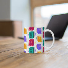Load image into Gallery viewer, Brightly Colored Speakers Mug 11oz/15oz DeeJay DJ Musician Gift Unisex Shipping Included