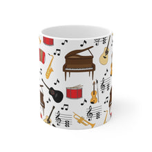 Load image into Gallery viewer, Music All Over Print Style 1 Mug 11oz/15oz Musician Gift Unisex Shipping Included