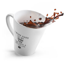 Load image into Gallery viewer, I Work Hard For My Shih Tzu 12 oz Ceramic Latte Mug, Dog Pup Puppy Fur Kid Baby Unisex Gift, Free Shipping