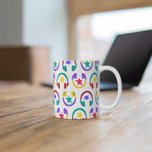 Load image into Gallery viewer, Brightly Colored Headphones Mug 11oz/15oz DeeJay DJ Musician Gift Unisex Shipping Included