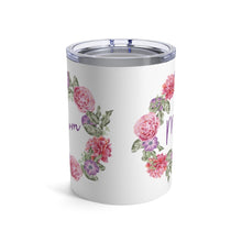 Load image into Gallery viewer, MOM Pink and Purple Floral Insulated Tumbler 10oz Gift Mother Mama Shipping Included