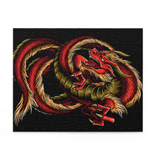 Load image into Gallery viewer, Red and Gold Dragon Puzzle (120, 252, 500-Piece)
