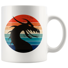 Load image into Gallery viewer, Retro Dragon Head Profile, 11oz & 15oz Mug Options, Free Shipping