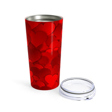 Load image into Gallery viewer, Tumbler HEARTS ALL OVER Pattern Insulated 20 oz Coffee Lover  Unisex Shipping Included