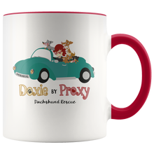 Load image into Gallery viewer, Doxie By Proxy Logo Color Accent 11 oz Ceramic Mug, Shipping Included