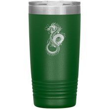 Load image into Gallery viewer, Chinese Art Dragon, 20oz Insulated Travel Tumbler, Laser Etched, Multi Colors, Shipping Included