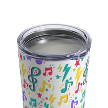 Load image into Gallery viewer, Brightly Colored Music Symbols Insulated Tumbler 10oz Unisex Gift Musician Shipping Included
