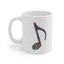 Load image into Gallery viewer, Zentangle Colorful Quarter Note Mug 11oz/15oz Singer Musician Gift Unisex Shipping Included