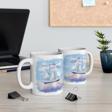 Load image into Gallery viewer, Multi Masted Sailboat Ceramic Mug 11/15 oz, Perfect for Sailor, Boater, Yachtsman - Shipping Included