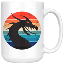 Load image into Gallery viewer, Retro Dragon Head Profile, 11oz & 15oz Mug Options, Free Shipping