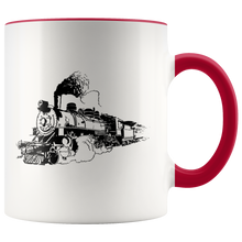 Load image into Gallery viewer, Vintage Sketch Locomotive, 11oz Ceramic Accent Mug, Free Shipping