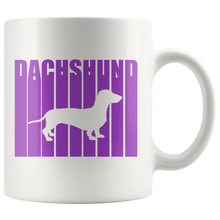 Load image into Gallery viewer, Retro Cool Dachshund Text Mug, 11 oz, Multiple Colors - Free Shipping