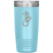Load image into Gallery viewer, Chinese Art Dragon, 20oz Insulated Travel Tumbler, Laser Etched, Multi Colors, Shipping Included