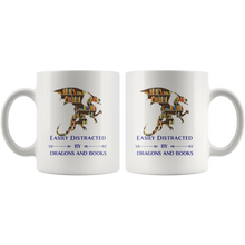Load image into Gallery viewer, Easily Distracted By Dragons & Books, 11oz & 15 oz Mug Options, Free Shipping
