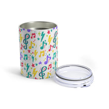 Load image into Gallery viewer, Brightly Colored Music Symbols Insulated Tumbler 10oz Unisex Gift Musician Shipping Included