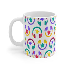 Load image into Gallery viewer, Brightly Colored Headphones Mug 11oz/15oz DeeJay DJ Musician Gift Unisex Shipping Included