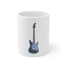 Load image into Gallery viewer, Steel Blue Electric Guitar X3 Mug 11oz/15oz Musician Gift Unisex Shipping Included