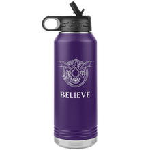 Load image into Gallery viewer, Dragon "Believe" 32oz Insulated Water Bottle, Laser Etched, Multi Colors, Shipping Included