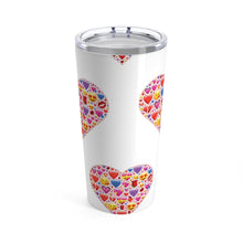 Load image into Gallery viewer, Tumbler HEART EMOTICON Hearts Pattern Insulated 20 oz Coffee Lover   Unisex Shipping Included