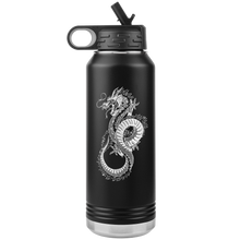 Load image into Gallery viewer, Chinese Art Dragon, 32oz Insulated Water Bottle, Multi Colors, Laser Etched, Shipping Included