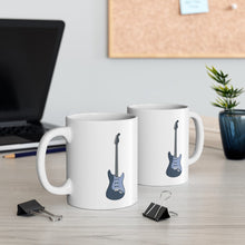 Load image into Gallery viewer, Steel Blue Electric Guitar X3 Mug 11oz/15oz Musician Gift Unisex Shipping Included
