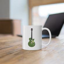 Load image into Gallery viewer, Green Electric Guitar X3 Mug 11oz/15oz Musician Gift Unisex Shipping Included