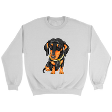 Load image into Gallery viewer, Doxie Black and Tan Unisex Sweatshirt Multi Color Extended Sizes Free Shipping