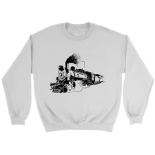 Load image into Gallery viewer, Distressed Old Steam Train Unisex Sweat Shirt Multi Colors Extended Sizes Shipping Included