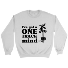 Load image into Gallery viewer, One Track Mind Unisex Sweat Shirt Multi Color Extended Sizes Shipping Included