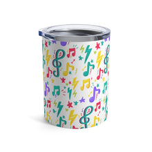 Load image into Gallery viewer, Brightly Colored Music Symbols Insulated Tumbler 10oz Unisex Gift Musician Shipping Included