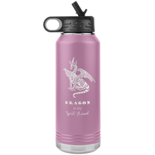 Load image into Gallery viewer, Dragon is My Spirit Animal 32oz Insulated Water Bottle, Laser Etched, Multi Colors, Shipping Included