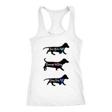Load image into Gallery viewer, Doxie By Any Other Name Ladies Racerback Tank, Multi Colors - Free Shipping