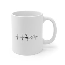 Load image into Gallery viewer, Music Note Score EKG Mug 11oz/15oz Singer Musician Gift Unisex Shipping Included
