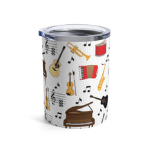Load image into Gallery viewer, Musical Instrument All Over Pattern #1 Insulated Tumbler 10oz Unisex Gift Musician Shipping Included