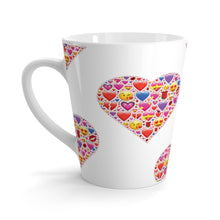 Load image into Gallery viewer, Latte Mug  HEART EMOTICONS 12 oz Shipping Included