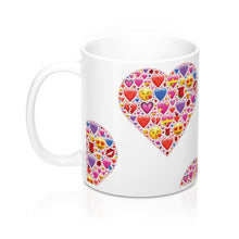 Load image into Gallery viewer, HEART EMOTICONS Pattern  Emojis Love Valentine Partner Mug 11oz/15oz Shipping Included