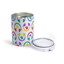 Load image into Gallery viewer, Brightly Colored All Over Headphones Print Insulated Tumbler 10oz Unisex Gift Musician Shipping Included