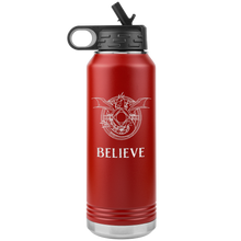 Load image into Gallery viewer, Dragon "Believe" 32oz Insulated Water Bottle, Laser Etched, Multi Colors, Shipping Included