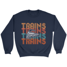 Load image into Gallery viewer, Trains Locomotive Unisex Sweat Shirt Multi Color Extended Sizes Shipping Included