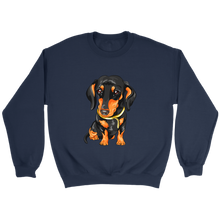 Load image into Gallery viewer, Doxie Black and Tan Unisex Sweatshirt Multi Color Extended Sizes Free Shipping