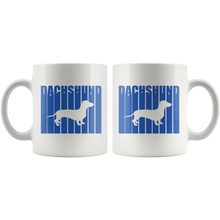Load image into Gallery viewer, Retro Cool Dachshund Text Mug, 11 oz, Multiple Colors - Free Shipping